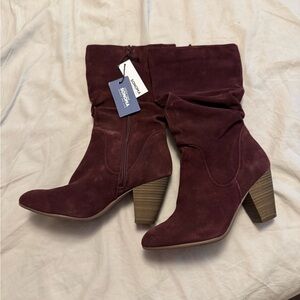 Sonoma Women's Rich Burgundy Heeled Boots